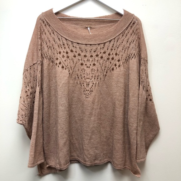 FREE PEOPLE pointelle dolman sweater s - Picture 7 of 9